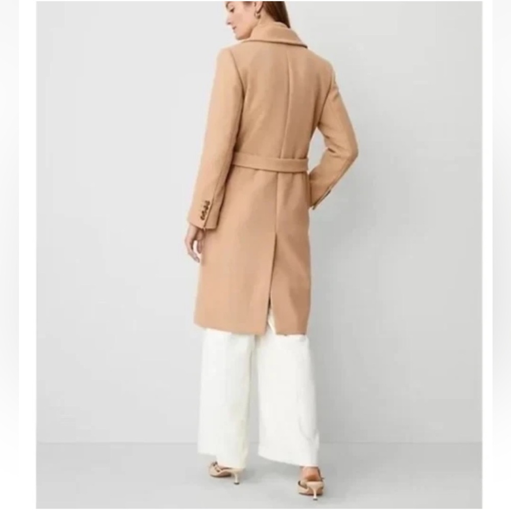 NWT. Ann Taylor Classic Wool Blend Belted Pea Coat. Small. $258! - Picture 9 of 12